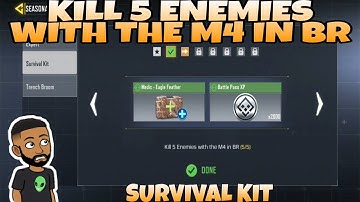KILL 5 ENEMIES WITH THE M4 IN BR SURVIVAL KIT CALL OF DUTY MOBILE COD MOBILE CODM