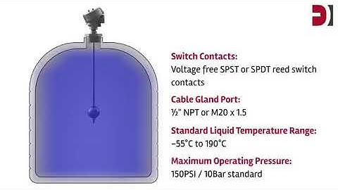 Deeter Electronics Ltd - Explosion Proof Vertical Float Switch with ATEX IECEx Approval
