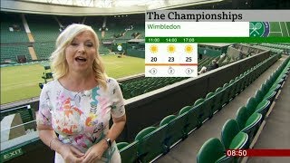 Weather Girl Carol Kirkwood ATTACKED by DOG at Wimbledon  [ subtitled ]