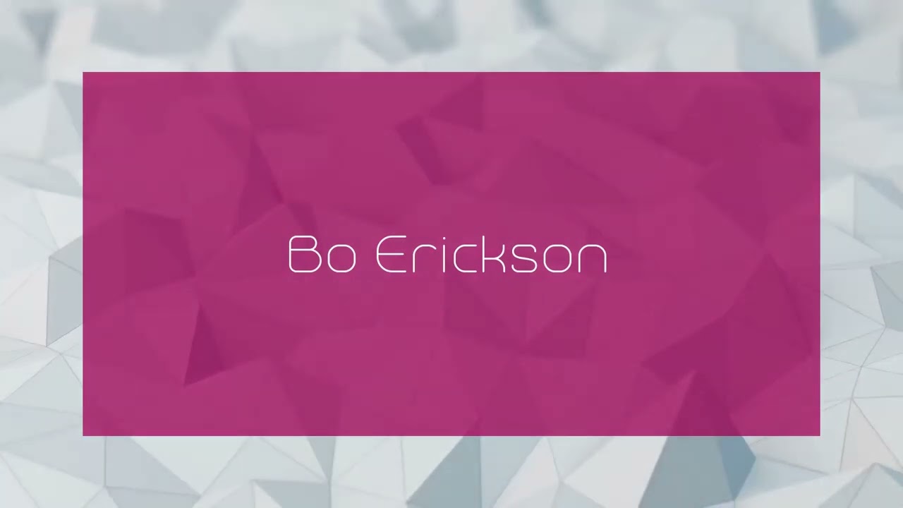 Bo Erickson - appearance