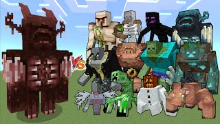 Bulky Warden vs All mutant creatures in Minecraft - Bulky Warden vs Mutant mobs