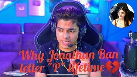 Why Jonathan Ban letter" P"lifetime 💔 what happened between @jonathangaming & @payalgaming #shorts