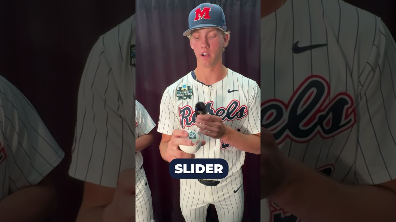 Ole Miss' Taylor Rabe shows his pitch grips ⚾️ #shorts