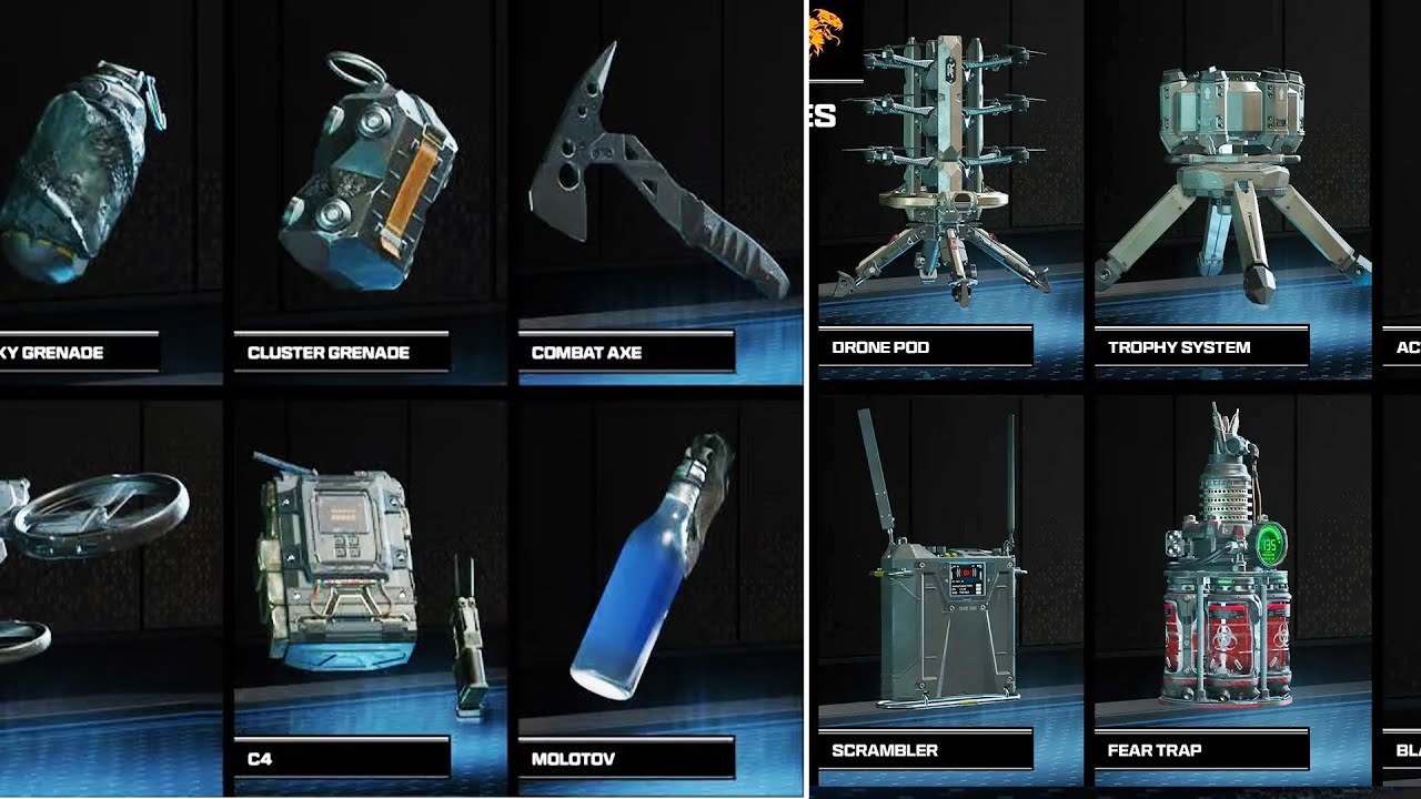 BLACK OPS 7 ALL TACTICAL, LETHAL &  FIELD UPGRADES OVERCLOCK - BO7 COD All Loadout Items