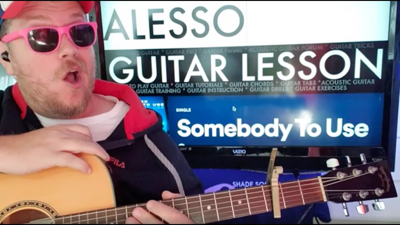 How To Play Somebody To Use - Alesso guitar tutorial (Beginner Lesson!)
