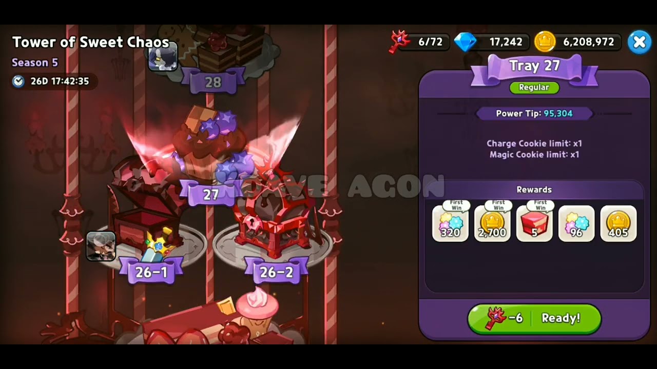 Rewards Tray Season 5 Tower of Sweet Chaos Tray 26 1-2 chaotic treasure