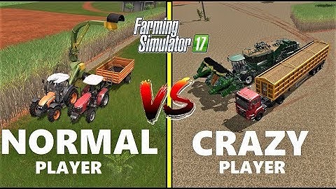 Farming Simulator 17 | NORMAL PLAYER vs CRAZY PLAYER : Gameplay Comparison