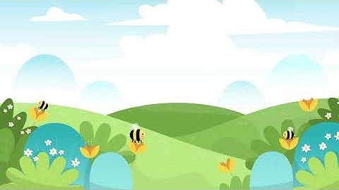 4K Animated Spring Landscape Background | Flying bee | Beautiful Scenery loop animation