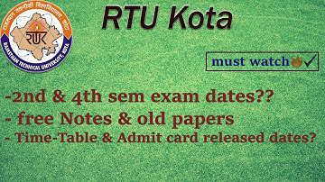 RTU even sem main/back time table released 🔥 & exam free resources 🔥 | RTU Kota