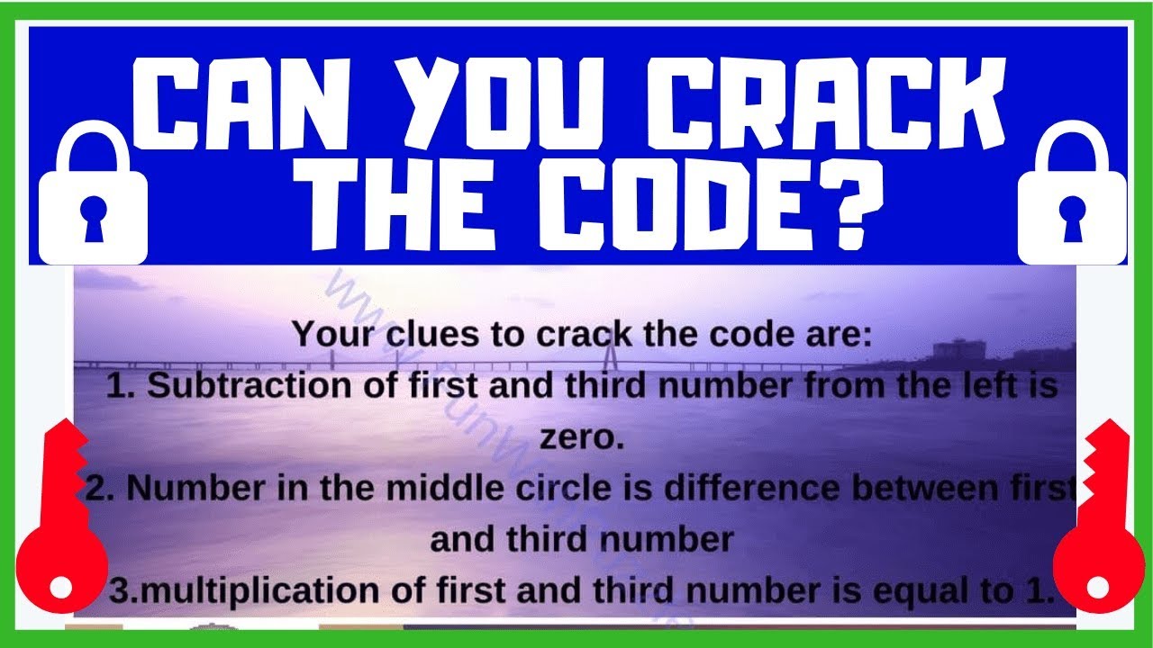 MATHS CRACK THE CODE AND OPEN THE LOCK - YouTube