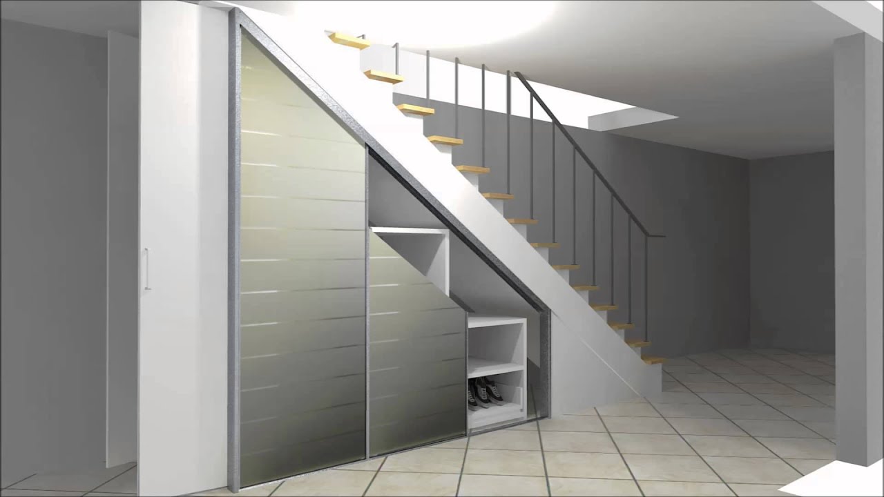 Cabinet einbauschrank zur nutzung von stauraum unter einer treppe ...