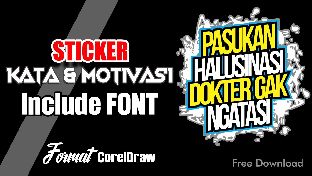 Sticker Kata Kata Mutiara Dan Motivasi - YouTube