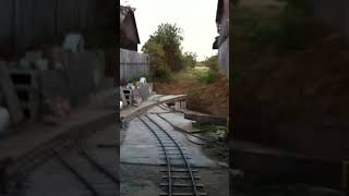 Miniature diesel-electric locomotive cab ride