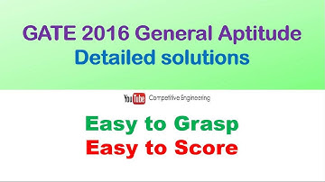 GATE 2016 General Aptitude Detailed solutions|For Cracking GATE Easily