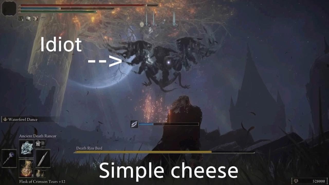 How to cheese death rite bird in Liurnia