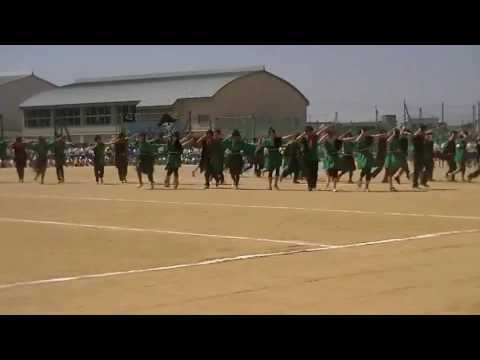 長岡大手高校 体育祭 緑軍 ２０１３