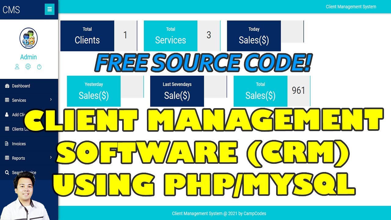 Client Management System Software using PHP/MySQL Free Source Code