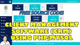 Client Management System Software using PHP/MySQL | Free Source Code Download screenshot 1