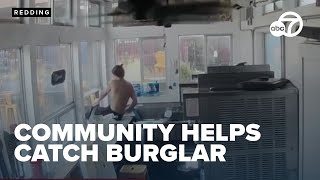 Suspected burglar caught after Redding community chimes-in on social media