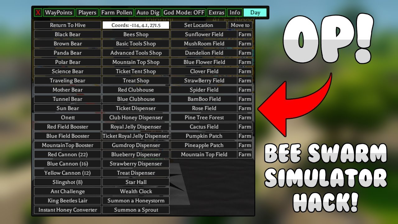 New Bee Swarm Simulator Hack Script Executor Unlimited Honey Teleport Youtube