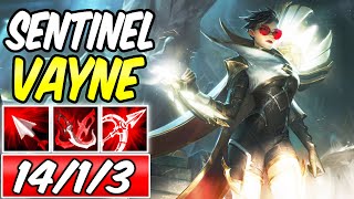 SENTINEL VAYNE LEGENDARY ADC S+ GAMEPLAY | Build & Runes | League of Legends