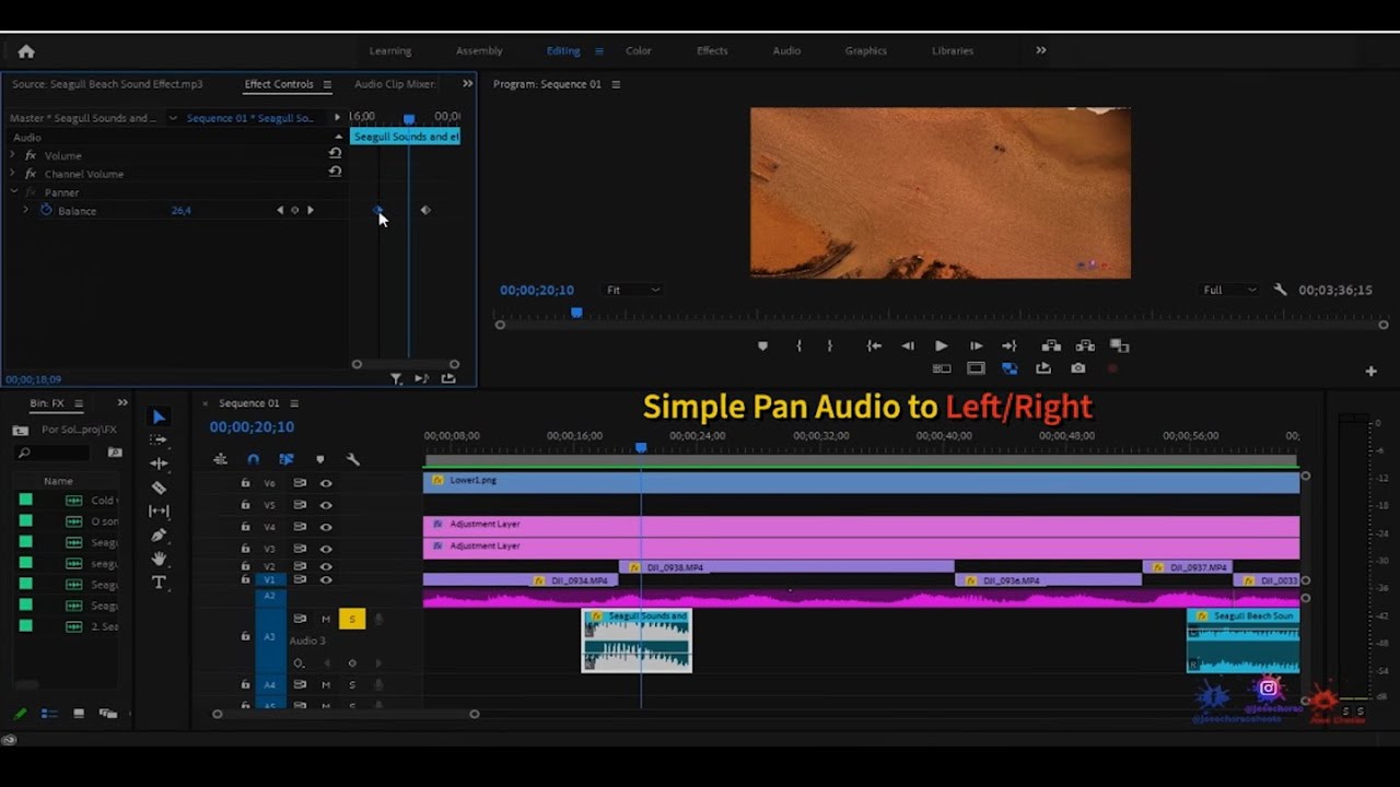[Simple Pan Audio, Left to Right using Keyframes.] - YouTube