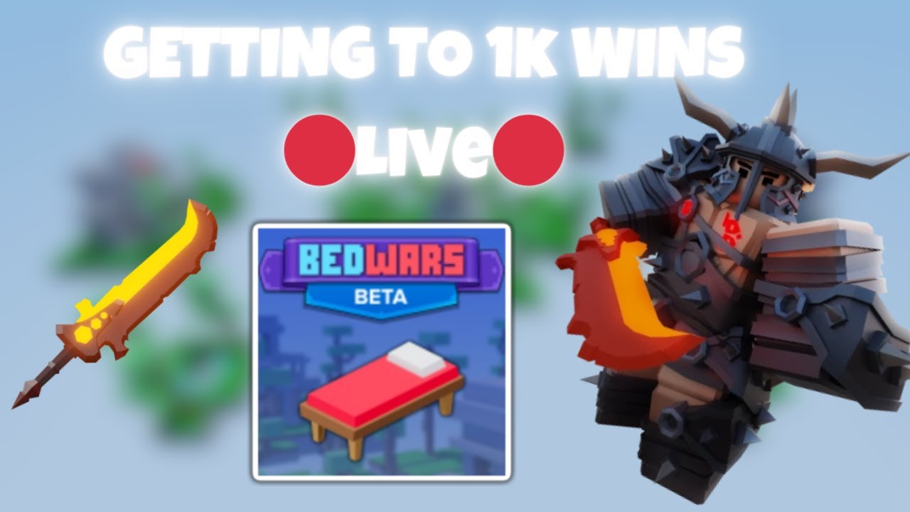 GETTING 1000 WINS IN 1 STREAM ROBLOX BEDWARS🔴LIVE🔴 - YouTube