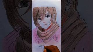 Mikasa Ackerman drawing 🥰😱/#mikasa #mikasaackerman #art#drawing