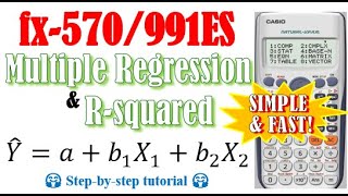 Solve Multiple regression using Casio fx-570/991ES PLUS calculator