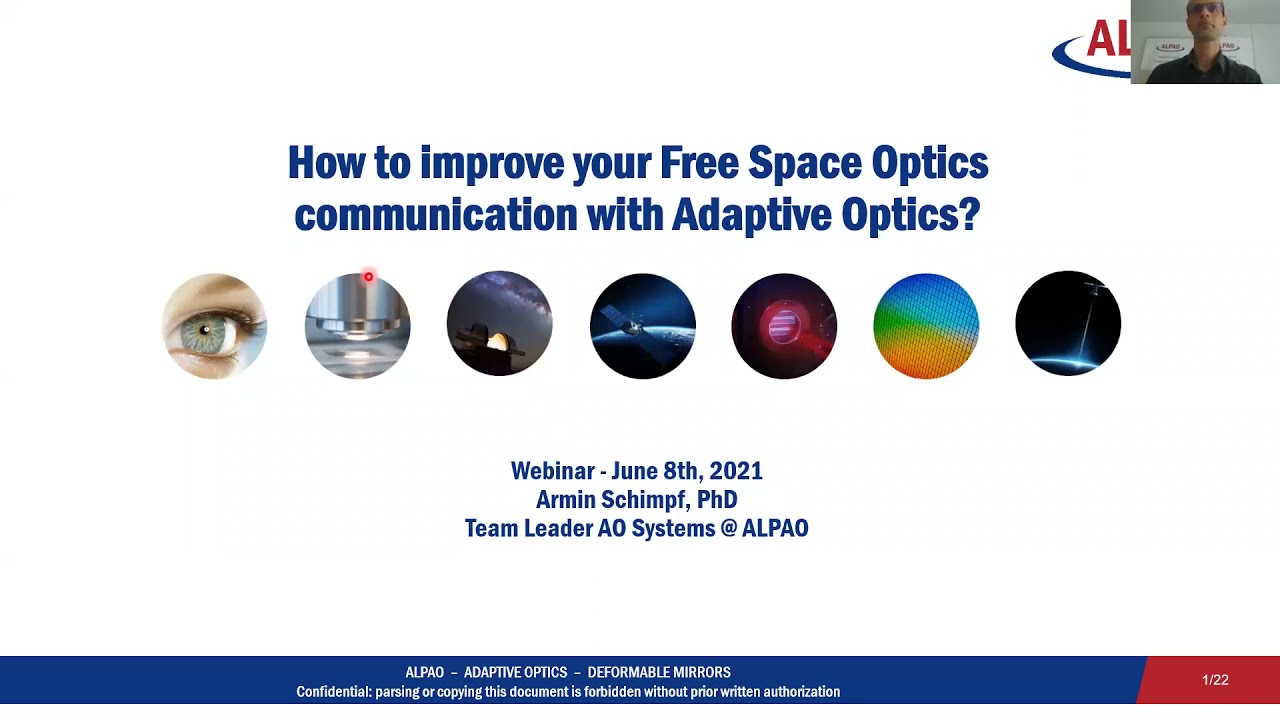 ALPAO Webinar Adaptive Optics for Free Space Optics Communication