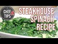 Creamed Spinach Recipe | Chef Tips | 4K