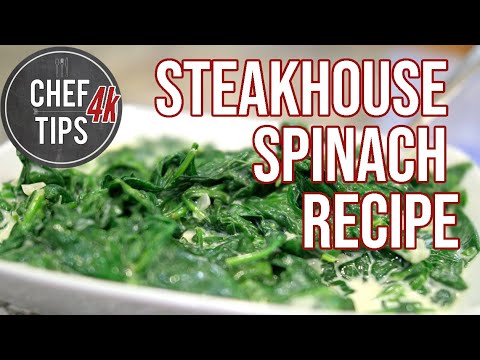 Creamed Spinach Recipe   Chef Tips   4K