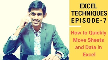 How to Quickly Move Sheets and Data in Excel || Episode-7 || By CA Devashish Kogata