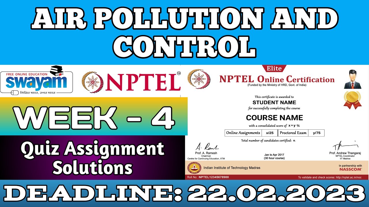 air pollution nptel assignment answers