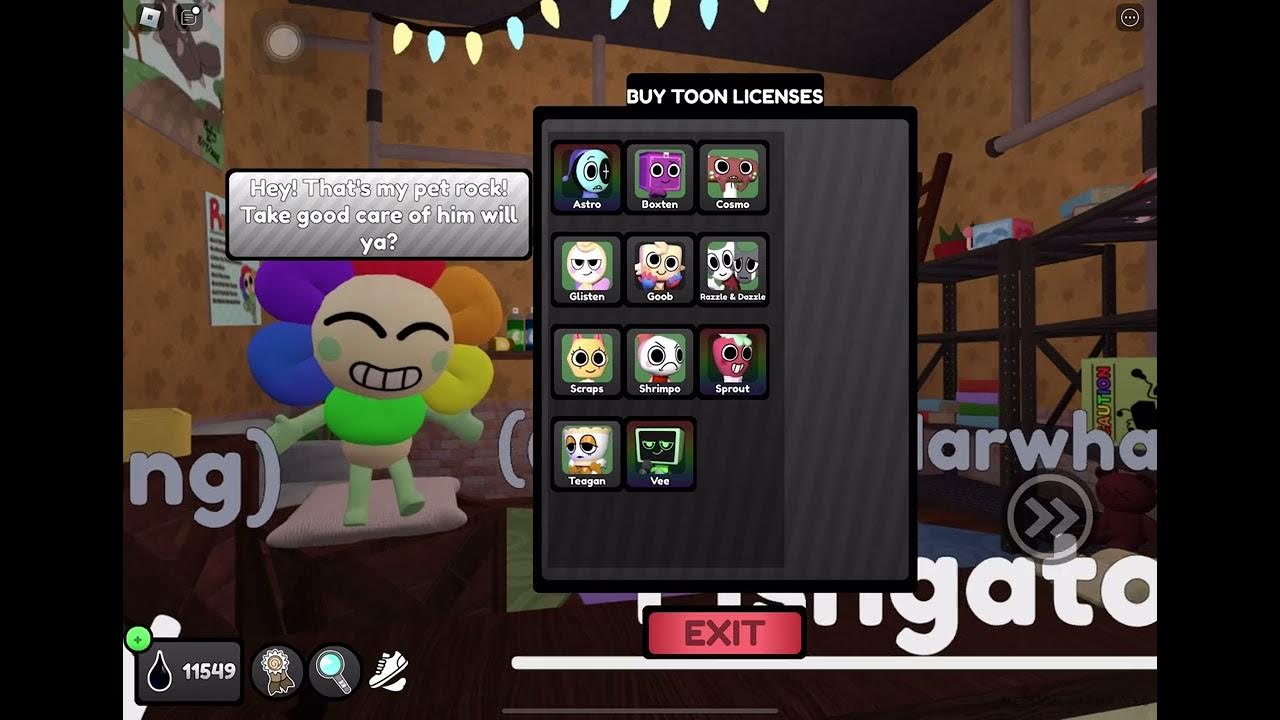 Getting pebbles in dandy s world showing his mastery quests and