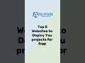 Free Website to deploy your Website| #website #deploymentlife #vercel #alpixn