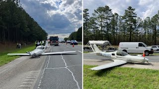 Airplane hits SUV during crash landing on US-1