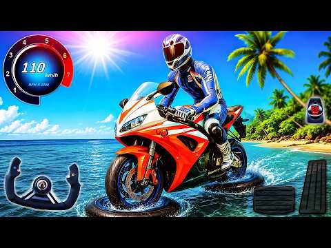 Real Water Surfer Bike Racing 3D | Bike Stunts on the Water - Android GamePlay