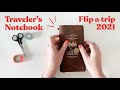 Traveler's notebook flip through 2021 (ASMR)