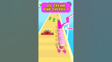 Ice cream pink cherry - Bakery Stack Level 4 #shorts