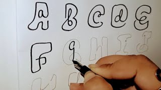 Bubble Alphabet A to Z | Easy Cute Lettering Tutorial ✍️💖