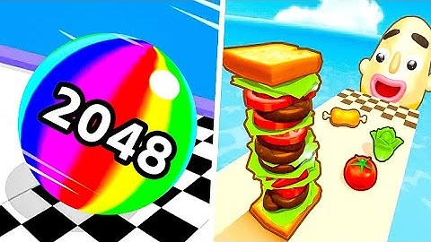 Ball Run 2048 | Sandwich Runner - All Level Gameplay Android,iOS - BIG NEW APK UPDATE