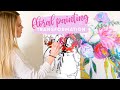 Acrylic Abstract Floral Painting Transformation