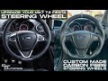 Custom Ford Fiesta ST Carbon Fibre &amp; Alcantara Flat Bottom Steering Wheel MK7 MK7.5