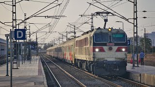 ONCF E-1257 assurant le TL 905 entrant Bouskoura vers Oued Zem + sifflet salutaire ✌🏼 (4k30)