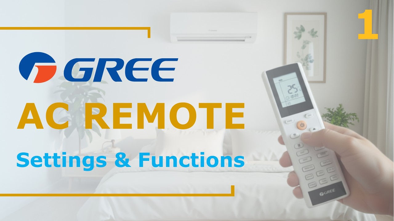 How To Use Gree AC Remote (Basic Settings & Functions) - YouTube