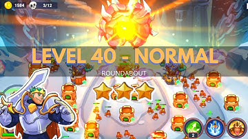 King of Defense 2: Level 40 NORMAL / with only basic HEROES / ROUNDABOUT / GAMEPLAY GUIDE