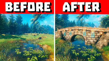 Valheim: How to Build a BEAUTIFUL Stone Bridge (No MODS Needed)