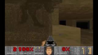 The Ultimate Doom - E4M4 demon stuck in ceiling bug