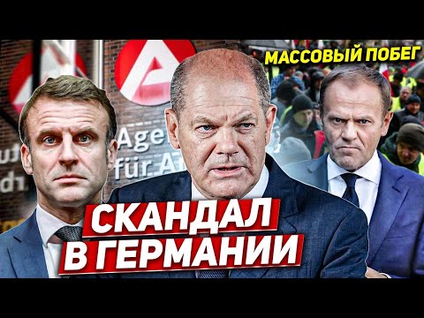 Скандал в Германии. Массовый побег за границу. Новости сегодня